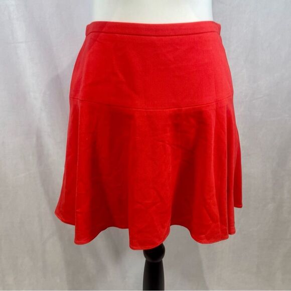 BCBGMAXAZRIA BRIGHT POPPY RED LUCY A-LINE SKIRT SIZE SMALL NWOT - Picture 2 of 7